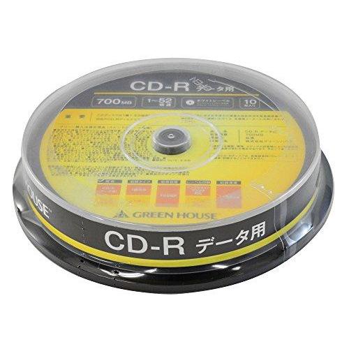 グリーンハウス CD-R データ用 1-52倍速 10枚スピンドル(GH-CDRDA10)