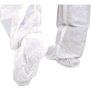 TRUSCO トラスコ中山 シューズカバー 50足入 ホワイト 滑り止め付 code:7672349