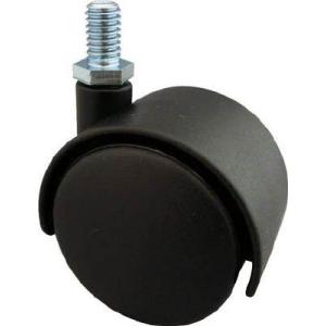 TRUSCO トラスコ中山 ねじ込み双輪キャスター ナイロン車輪 自在 Φ50 M12 code:7...
