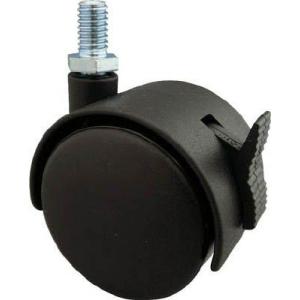 TRUSCO トラスコ中山 ねじ込み双輪キャスター ナイロン車輪 自在ST付 Φ50 M8 code...