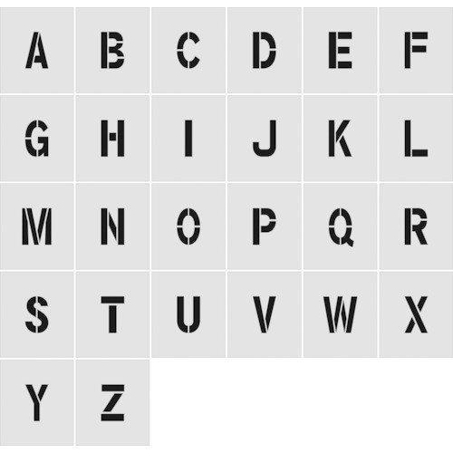 アイマーク ASTSETA15095IM ステンシル A〜Z 1セット26枚単位 文字サイズ150×...