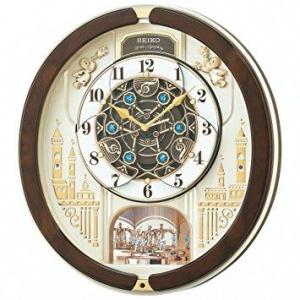 RHYTHM 振り子時計 スモールワールドエアルN 18曲収録 電波時計