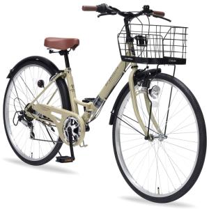 池商 折畳シティサイクル26 6SPダイナモLEDライト 肉厚チューブ カフェ MC507VALORECA 沖縄 離島への配送不可