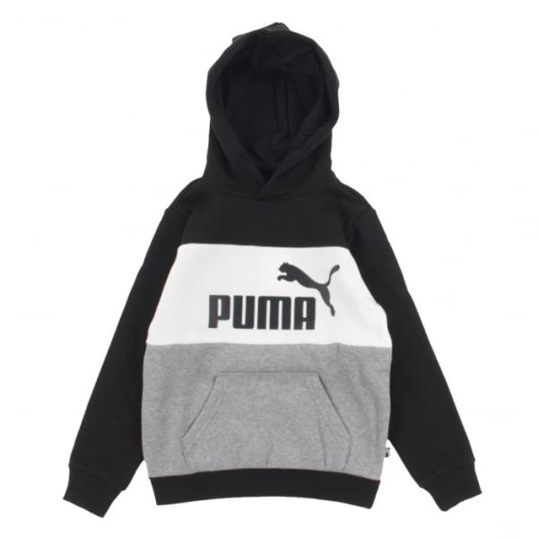 PUMA プーマ ESS+_カラーブロック_フーディースウ (672635) 色 : PUMA_BL...