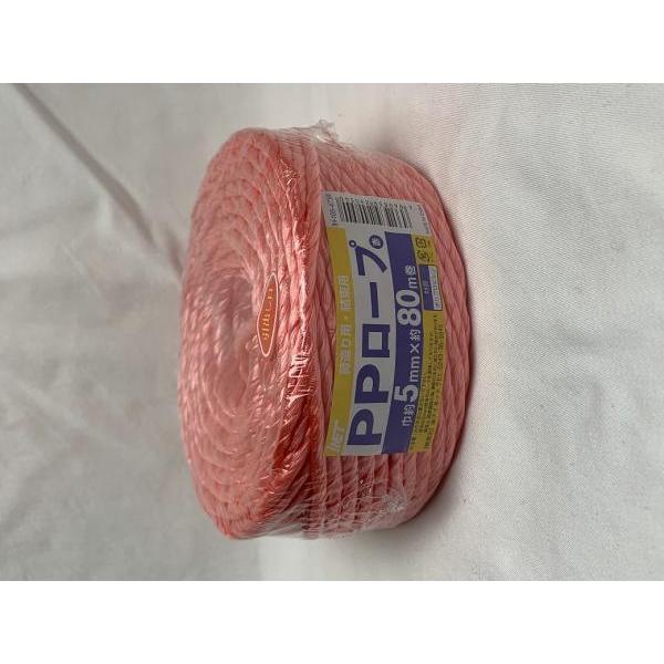 イワキ PPロープ 5MMX80M 赤 IH-105-473R