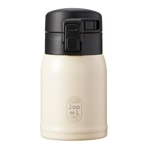 ステンレスカフェボトル ワンタッチタイプ 0.2L（アイボリー）NM-321の商品画像