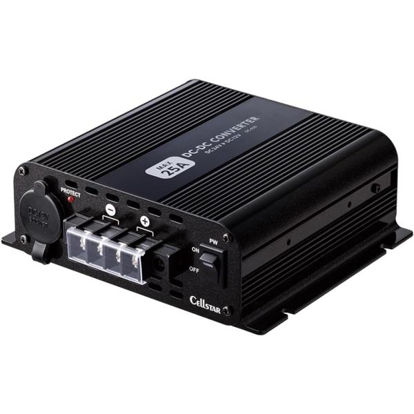 セルスター DC/DCコンバーター デコデコ 24V→12V変換 大容量タイプ 最大出力25A DC...
