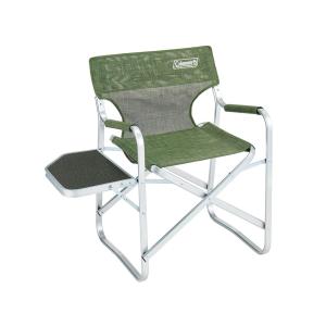 Coleman　サイドテーブル付デッキチェア　オリーブ サイドテーブル付デッキチェア(オリーブ)の通販｜キャンプ用品の