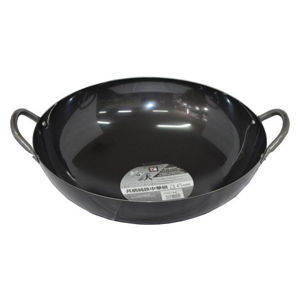 ベストコ プロスタッフ 共柄純鉄中華鍋 36cm