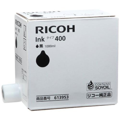 RICOH リコー リコー インキ タイプ400 黒 (613953)　1000ml