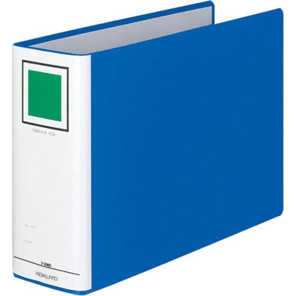 KOKUYO コクヨ チューブファイルエコ A4横 80mmとじ 2穴青 (フ-E685B)