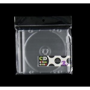 石田工業 DVD / CDスリムケース 2個入 透明タイプ 5mm幅
