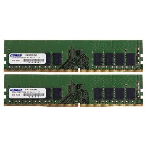 アドテック DDR4-2400 UDIMM ECC 16GBx2枚 2Rx8(ADS2400D-E1...