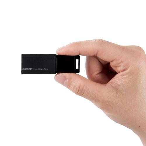 ELECOM エレコム 外付けSSD/ノック式/USB3.2(Gen2)対応/500GB/ブラック(...