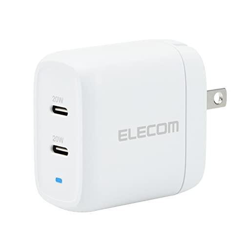 ELECOM エレコム エレコム USB コンセント 充電器 USB PD認証 合計40W Type...