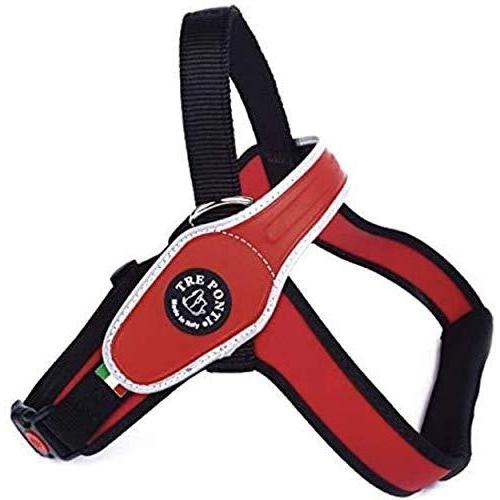 なごみ Primo プリモ 中型犬〜大型犬専用 ハーネス イタリア製 夜間安心 反射素材 レッド L...