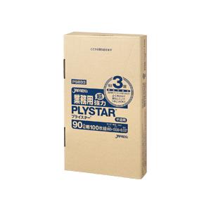 ジャパックス 3層ゴミ袋プライスター 半透明 90L 100枚入BOX(PSB93)