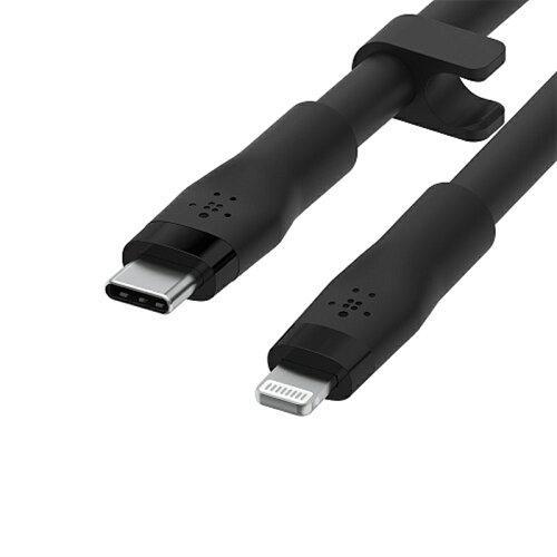 BELKIN USB-C to ライトニング シリコン やわらかケーブル 1M ブラック(CAA00...