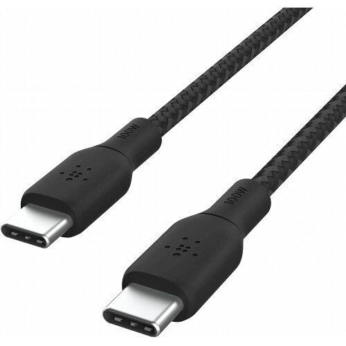 BELKIN USB-CtoCシリコンやわらか超高耐久2重編込ケーブル3mブラック(CAB014BT...