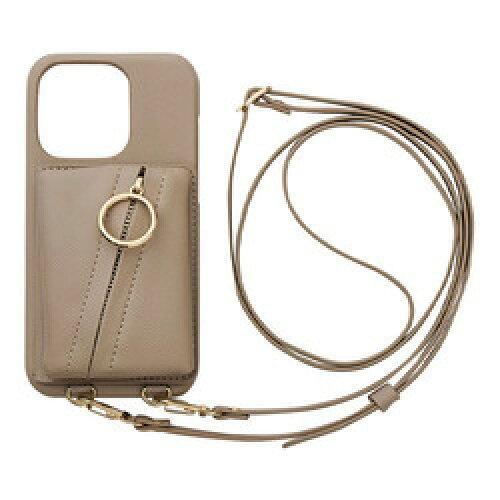 MAELYS LOUNA iPhone 14 Pro Clutch Ring Case beige(...