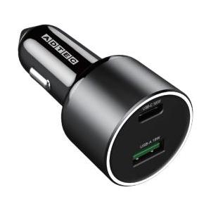 ADTEC アドテック シガーソケット PD充電器 100W 2ポート USB-C+USB-A ワッ...