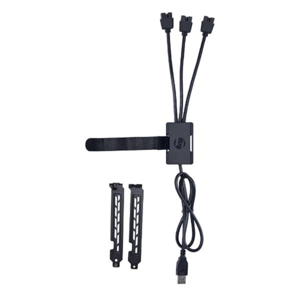 LIAN LI LL-USB2.0 TypeA 1-to-3 HUB BK