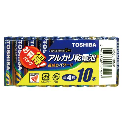 TOSHIBA アルカリ電池 単4形 LR03L10MP 東芝 東芝