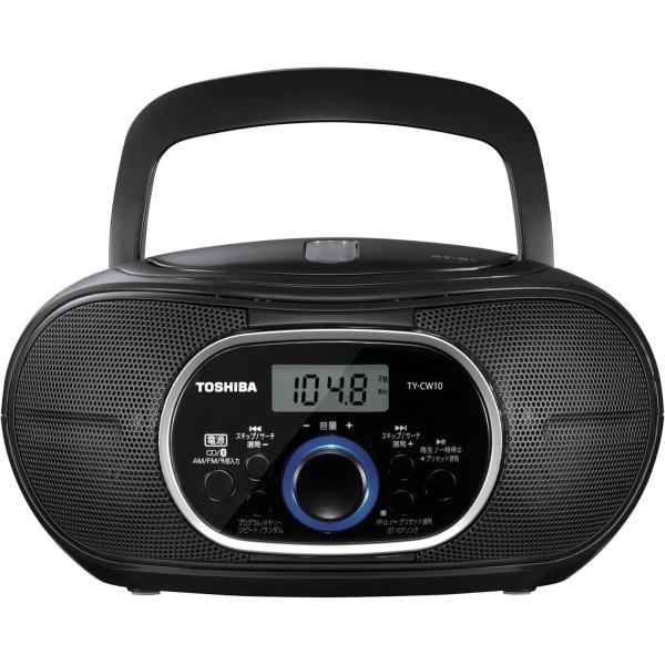 TOSHIBA 東芝 CDラジオ Bluetooth搭載 横型コンパクト ブラック