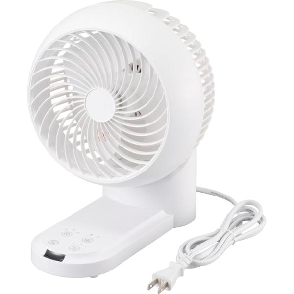 サーキュレーター(壁掛・卓上両用/〜 12畳/360°自動首振/風量3段階/モード3種類/切タイマー...