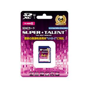 SUPER TALENT スーパータレント UHS-I SDXCメモリーカード 64GB Class...