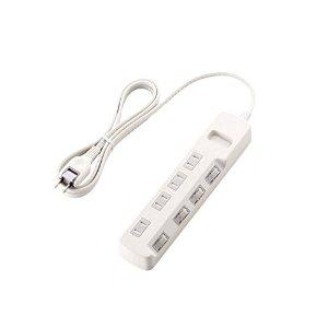 エレコム T-E6A-2420WH 2m ホワイト 4個口