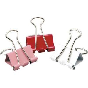 カウネット ダブルクリップ 赤色ミックス 小19mm 10個入