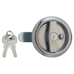 PH-95K-SUS ステンレス丸型平面ハンドル 鍵付 1個 ジョー・プリンス竹下