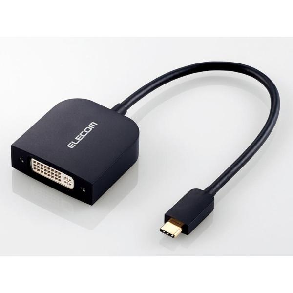 ELECOM エレコム Type-C映像変換アダプタ/TypeC-DVI/ブラック(AD-CDVIB...