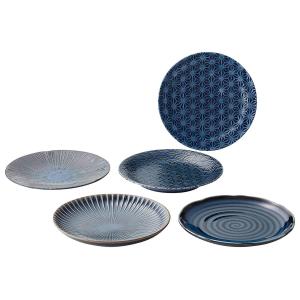 マルサン近藤 藍変り 銘々皿揃 00283