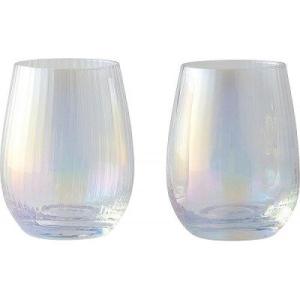 マルサン近藤 ロックグラス パールグラス ペア ガラス 420ml プリズム 食器セット ギフト プレゼント 02164