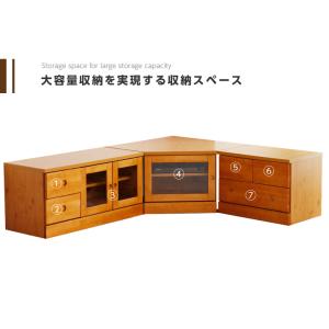 日本製 テレビ台 コーナー 完成品 3点 おし...の詳細画像5