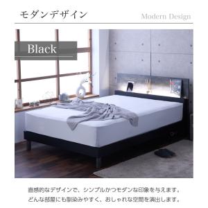 ベッド ダブル ベッドフレームのみ 宮付き 照...の詳細画像3