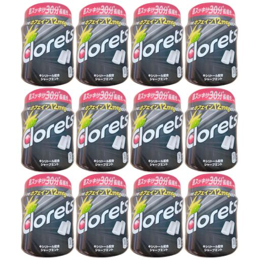 クロレッツXP シャープミントボトルR 140g 12個セット ボトルガム 黒のボトル