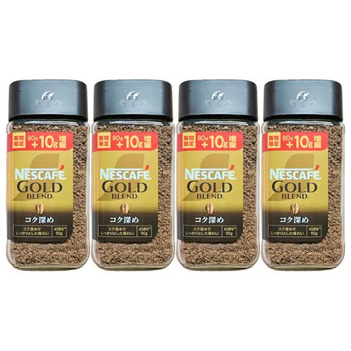 ゴールドブレンド 90g(80g+10g) コク深め ネスカフェ インスタントコーヒー 4個セット ...