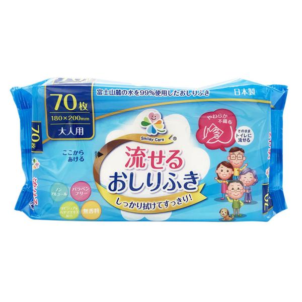 大一紙工 大人用 流せるおしりふき 70枚