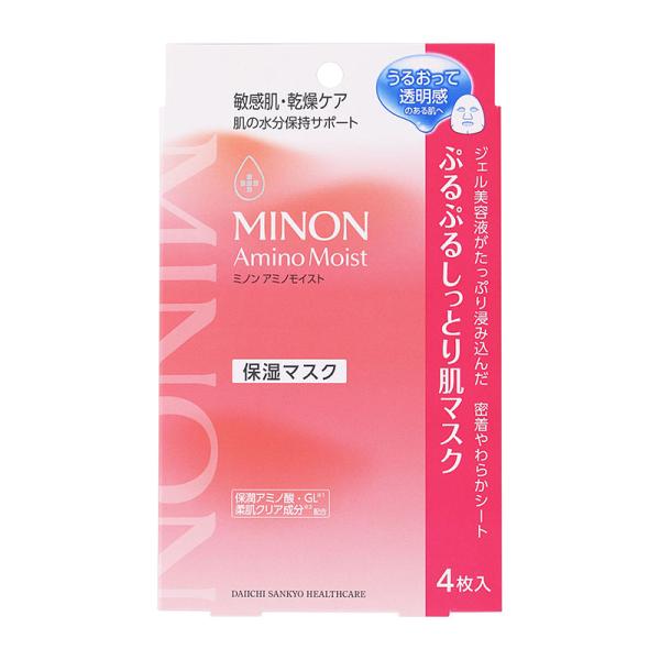 第一三共ヘルスケア ミノン アミノモイスト ぷるぷるしっとり肌マスク 22mL×4枚 ★