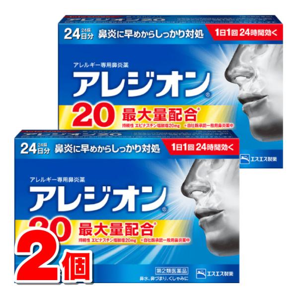 【ネコポス発送】【第2類医薬品】 エスエス製薬 アレジオン20 24錠　×2個 【セルフメディケーシ...