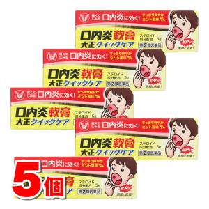 【指定第2類医薬品】 大正製薬 口内炎軟膏大正 クイックケア 5g　×5個 【セルフメディケーション税制対象商品】 ★