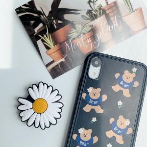 iphone12 ケース 韓国 iphone11 ケース iphonese ケース iphone12 mini ケース iphone xs xr ケース シリコン マーガレット くま グリップ GRIP