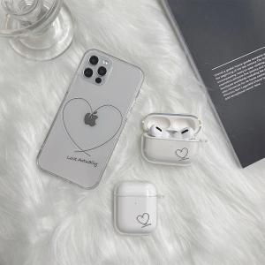 airpods pro2 ケース 韓国 airpods 第3世代 airpods pro 第2世代 PC クリア ハート イラスト ハードケース
