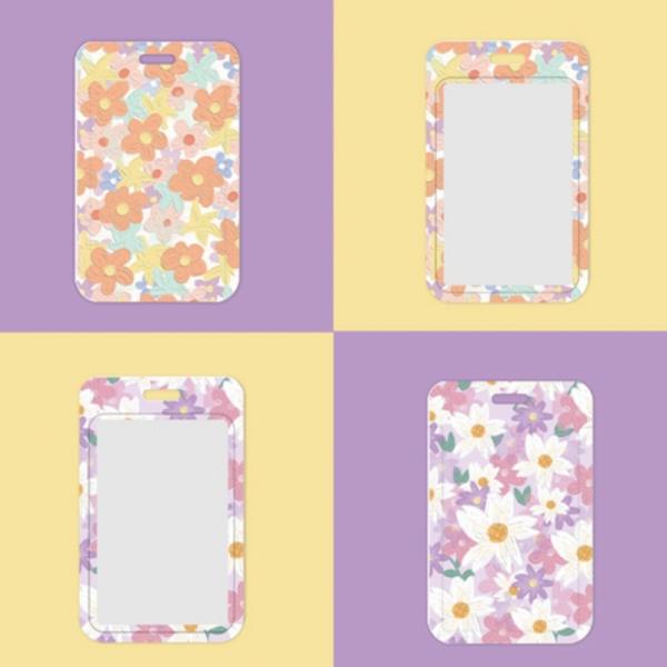 定期入れ カード入れ カードケース IDケース 社員証 花柄 小花 フラワー キーリング コンパクト...