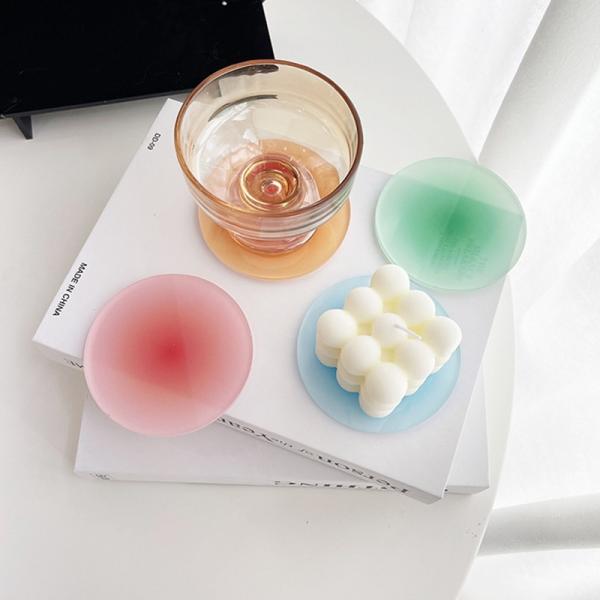 インテリア雑貨 雑貨 インスタ映え グラデーション サークル 丸 プレート 撮影小物 小さめ おしゃ...