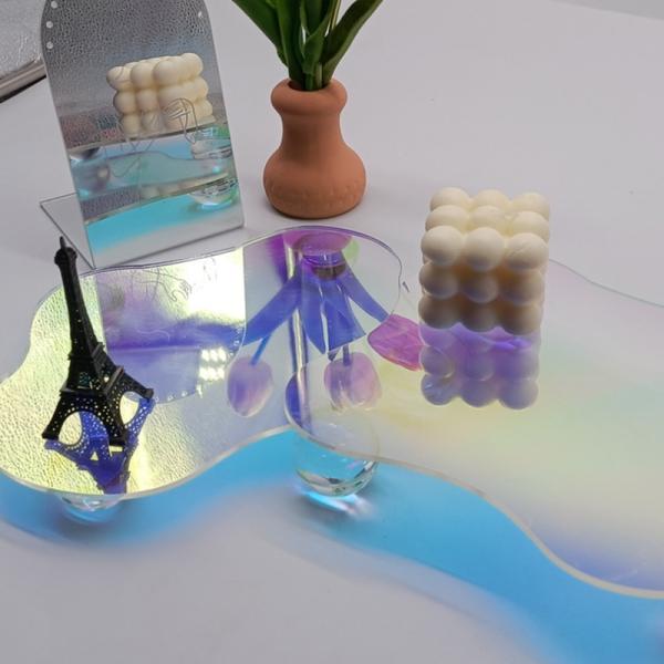 インテリア雑貨 雑貨 インスタ映え 小物 プレート 台 オーロラ アクリル シンプル おしゃれ かわ...