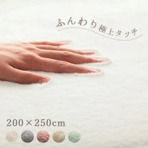 ラグマット おしゃれ 北欧 3畳 ホットカーペットカバー エコ フェイクファー ラグ ラピアス 約200×250cm 長方形 洗える 抗菌防臭 こたつ 敷布団 新生活